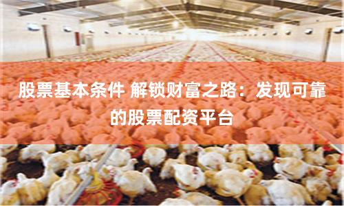 股票基本条件 解锁财富之路:发现可靠的股票配资平台