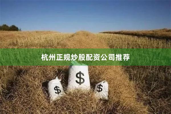 杭州正规炒股配资公司推荐